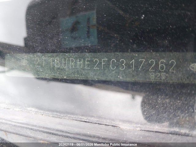 Продажа на аукционе авто 2015 Toyota Corolla Le, vin: 2T1BURHE2FC317262, номер лота: 20262119