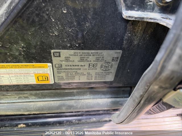 Aukcja sprzedaży 2013 Buick Enclave, vin: 5GAKVDKD2DJ202292, numer aukcji: 20262120