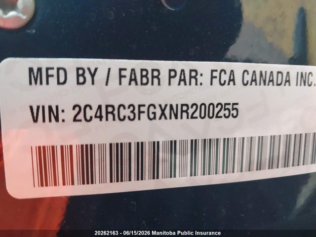 Chrysler Pacifica Touring 2022 2C4RC3FGXNR200255 Image 9