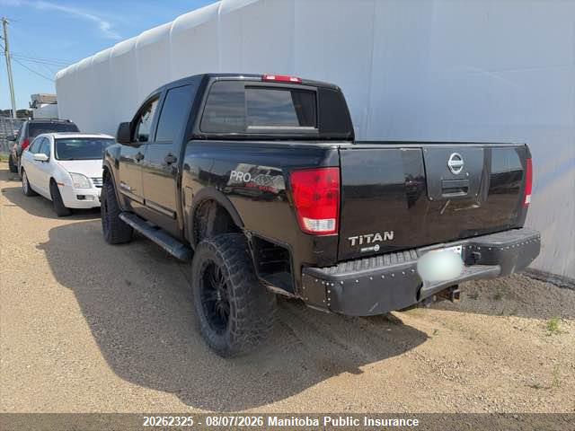 20262325 :رقم المزاد ، 1N6AA07CX9N304032 vin ، 2009 Nissan Titan 5.6 Pro-4x Crew Cab مزاد بيع