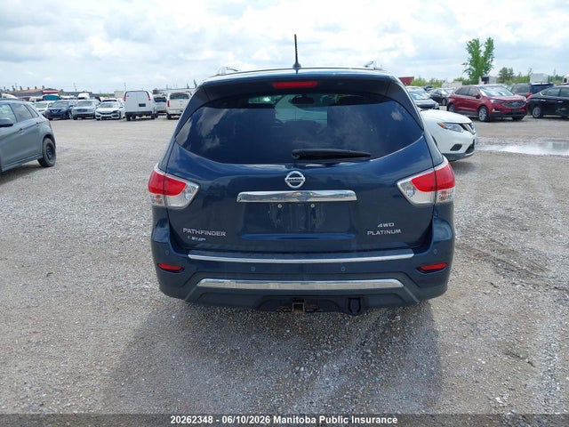 Продажа на аукционе авто 2016 Nissan Pathfinder Platinum, vin: 5N1AR2MM4GC640204, номер лота: 20262348