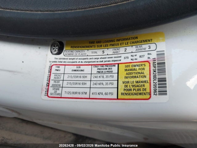 Aukcja sprzedaży 2013 Ford Focus Se, vin: 1FADP3K28DL205962, numer aukcji: 20262428