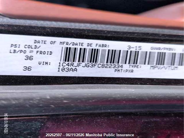 Jeep Grand Cherokee Summit 2015 1C4RJFJG3FC822334 Image 9