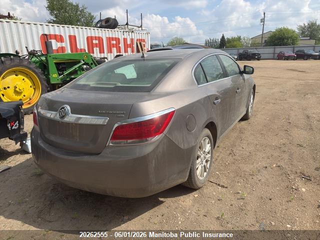 20262555 :رقم المزاد ، 1G4GK5EG1AF276001 vin ، 2010 Buick Lacrosse Cxl V6 مزاد بيع