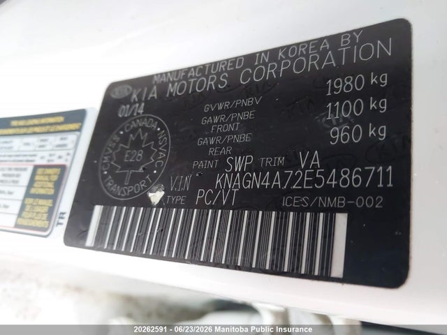 KIA OPTIMA EX 2014 KNAGN4A72E5486711 Image 8