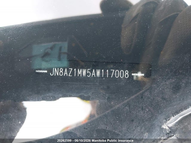 Продажа на аукционе авто 2010 Nissan Murano Sl, vin: JN8AZ1MW5AW117008, номер лота: 20262599