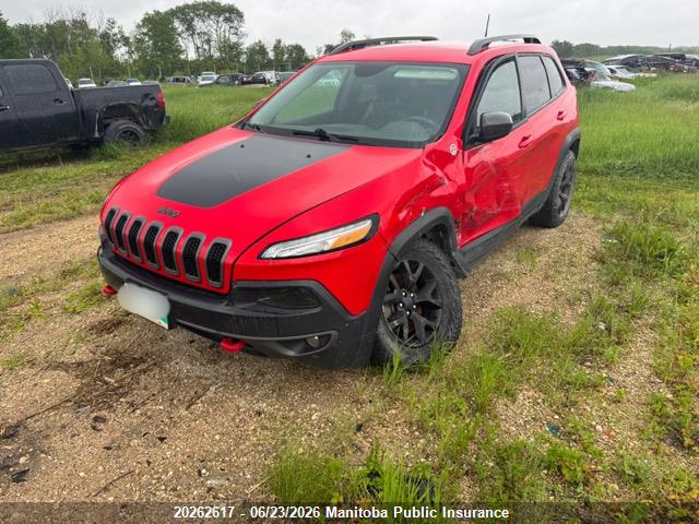 20262617 :رقم المزاد ، 1C4PJMBS4HW590813 vin ، 2017 Jeep Cherokee Trailhawk مزاد بيع
