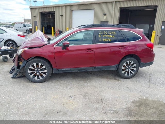 Продаж на аукціоні авто 2016 Subaru Outback 2.5i Limited, vin: 4S4BSCNC7G3348096, номер лоту: 20262643