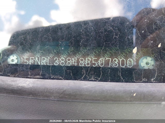 2008 Honda Odyssey Touring მანქანა იყიდება აუქციონზე, vin: 5FNRL38848B507300, აუქციონის ნომერი: 20262660