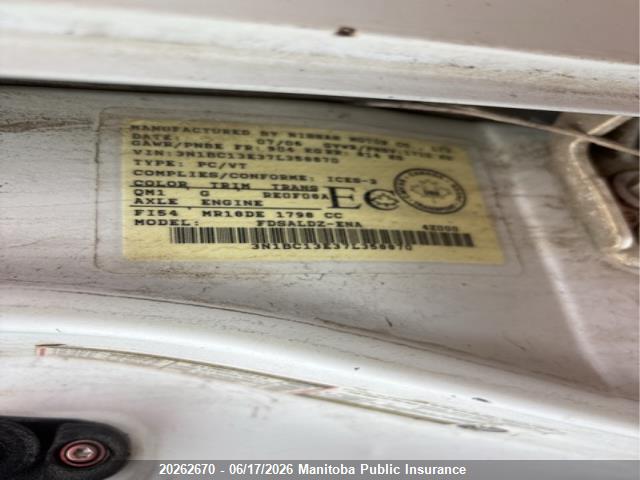 Aukcja sprzedaży 2007 Nissan Versa 1.8 Sl, vin: 3N1BC13E37L358870, numer aukcji: 20262670