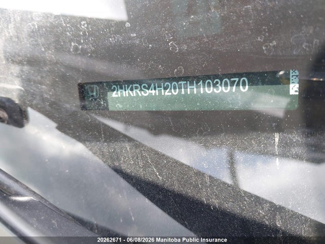 20262671 :رقم المزاد ، 2HKRS4H20TH103070 vin ، 2026 Honda Cr-v Lx مزاد بيع