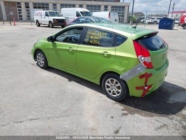 Aukcja sprzedaży 2013 Hyundai Accent Gl, vin: KMHCT5AE1DU140354, numer aukcji: 20262805