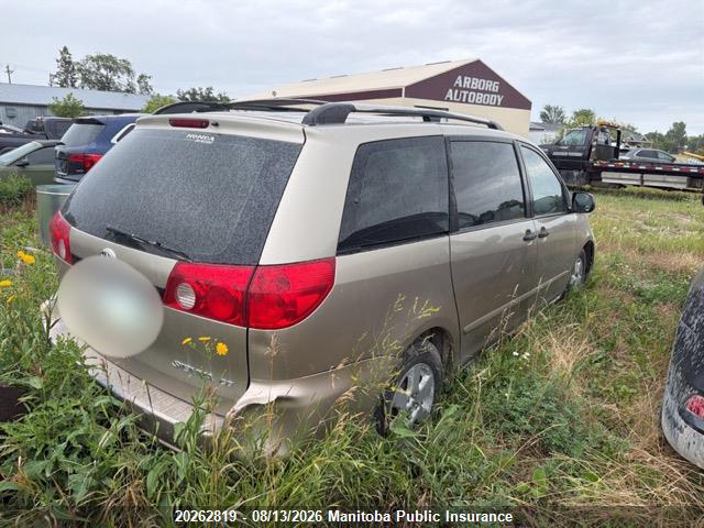 20262819 :رقم المزاد ، 5TDZK29C27S002396 vin ، 2007 Toyota Sienna Ce V6 مزاد بيع