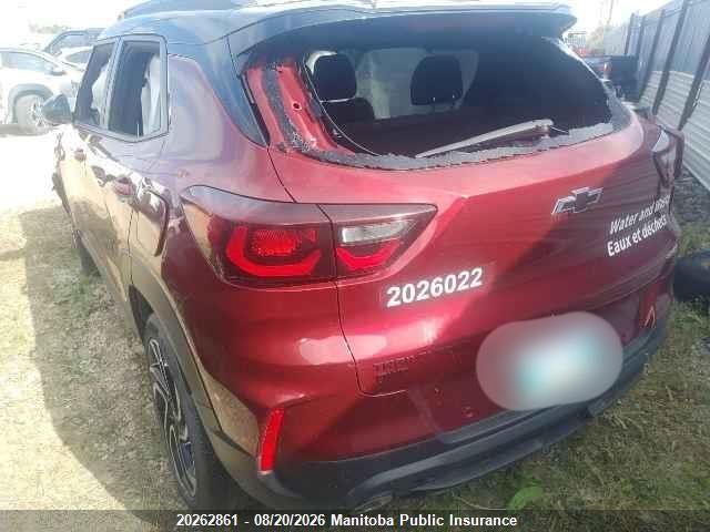 Aukcja sprzedaży 2025 Chevrolet Trailblazer Rs Turbo, vin: KL79MUSL0SB141309, numer aukcji: 20262861