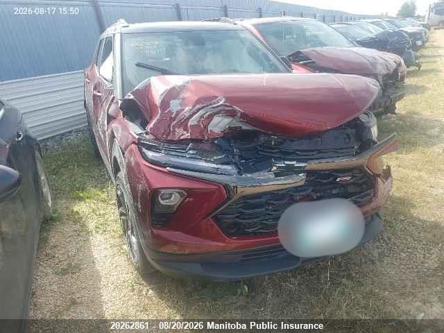 Aukcja sprzedaży 2025 Chevrolet Trailblazer Rs Turbo, vin: KL79MUSL0SB141309, numer aukcji: 20262861
