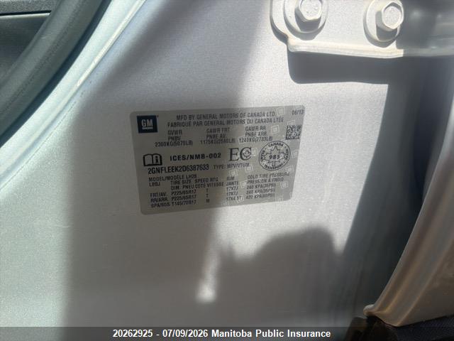 Продажа на аукционе авто 2013 Chevrolet Equinox Lt, vin: 2GNFLEEK2D6387633, номер лота: 20262925