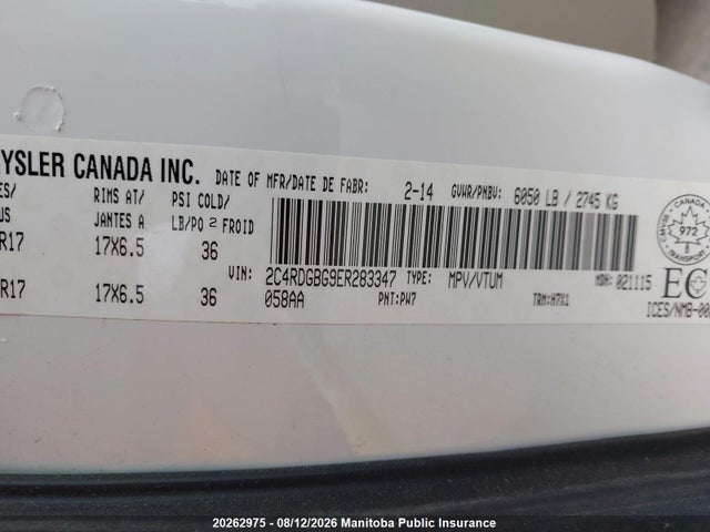 Dodge Grand Caravan Sxt 2014 2C4RDGBG9ER283347 Image 9