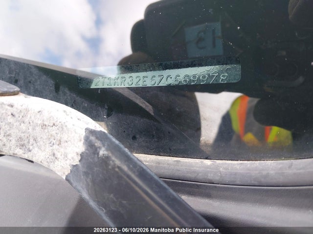 2007 Toyota Matrix Xr მანქანა იყიდება აუქციონზე, vin: 2T1KR32E67C669978, აუქციონის ნომერი: 20263123