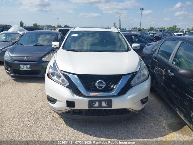 20263142 :رقم المزاد ، 5N1AZ2MH5GN133934 vin ، 2016 Nissan Murano Platinum مزاد بيع