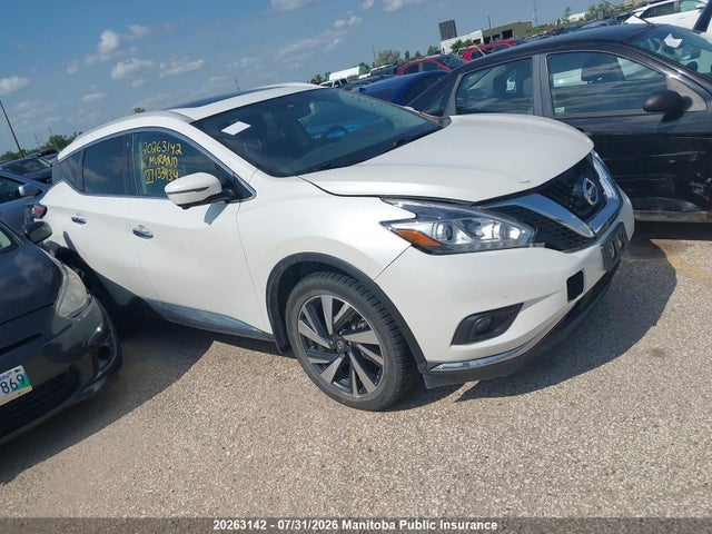 20263142 :رقم المزاد ، 5N1AZ2MH5GN133934 vin ، 2016 Nissan Murano Platinum مزاد بيع