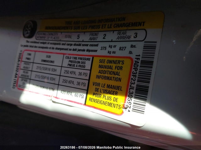 Ford FOCUS SE 2018 1FADP3F23JL305974 Image 9