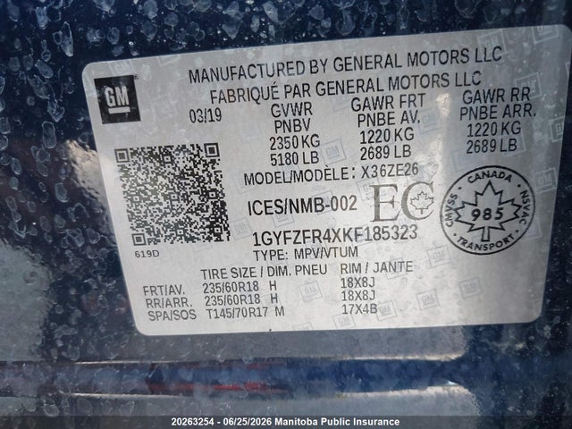 Cadillac XT4 2019 1GYFZFR4XKF185323 Image 9