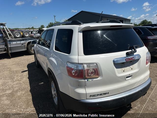 20263276 :رقم المزاد ، 1GKKRPED4CJ161926 vin ، 2012 Gmc Acadia Sle مزاد بيع