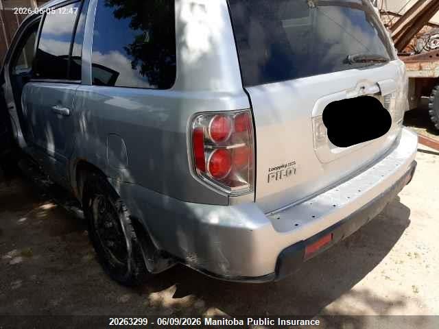 20263299 :رقم المزاد ، 2HKYF18586H001397 vin ، 2006 Honda Pilot Ex-l مزاد بيع