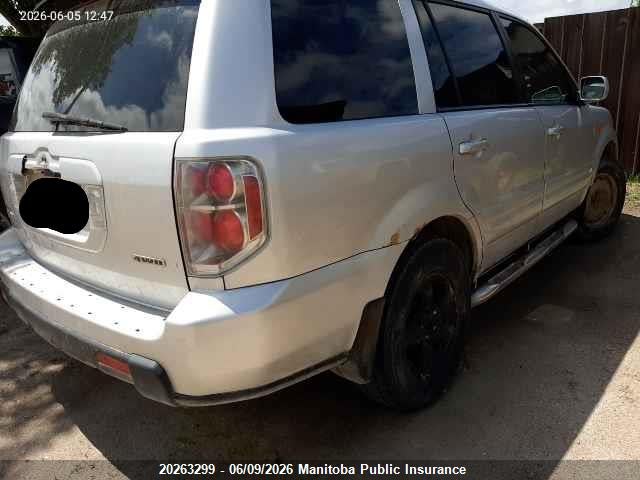 20263299 :رقم المزاد ، 2HKYF18586H001397 vin ، 2006 Honda Pilot Ex-l مزاد بيع
