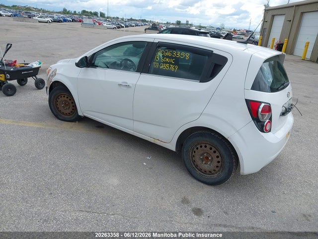 Продаж на аукціоні авто 2013 Chevrolet Sonic Lt, vin: 1G1JC6EH3D4235769, номер лоту: 20263358