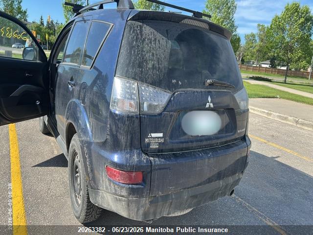 20263382 :رقم المزاد ، JA4AT2AW9BU603187 vin ، 2011 Mitsubishi Outlander Es مزاد بيع