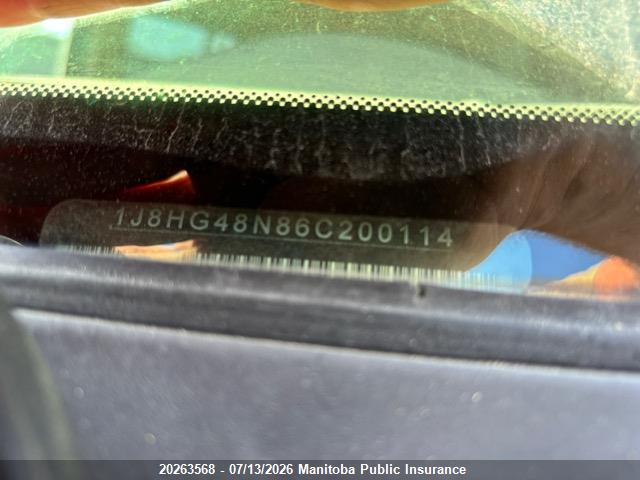 20263568 :رقم المزاد ، 1J8HG48N86C200114 vin ، 2006 Jeep Commander مزاد بيع