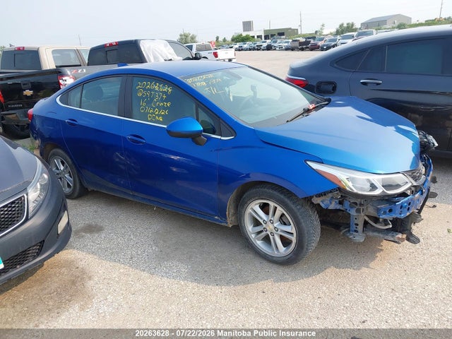Продажа на аукционе авто 2016 Chevrolet Cruze Lt Turbo, vin: 3G1BE5SM5GS597374, номер лота: 20263628