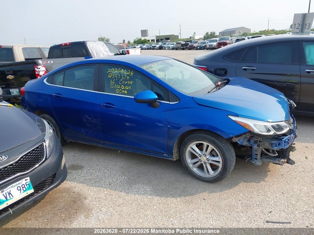 Продажа на аукционе авто 2016 Chevrolet Cruze Lt Turbo, vin: 3G1BE5SM5GS597374, номер лота: 20263628