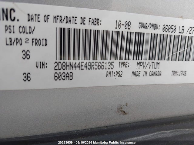 Aukcja sprzedaży 2009 Dodge Grand Caravan Se, vin: 2D8HN44E49R566135, numer aukcji: 20263659