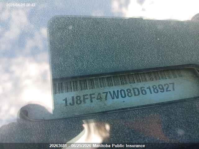 20263681 :رقم المزاد ، 1J8FF47W08D618927 vin ، 2008 Jeep Compass North مزاد بيع