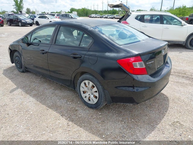 20263714 :رقم المزاد ، 2HGFB2F45CH063039 vin ، 2012 Honda Civic Lx مزاد بيع