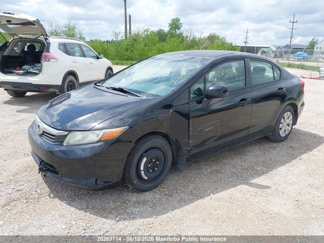 20263714 :رقم المزاد ، 2HGFB2F45CH063039 vin ، 2012 Honda Civic Lx مزاد بيع