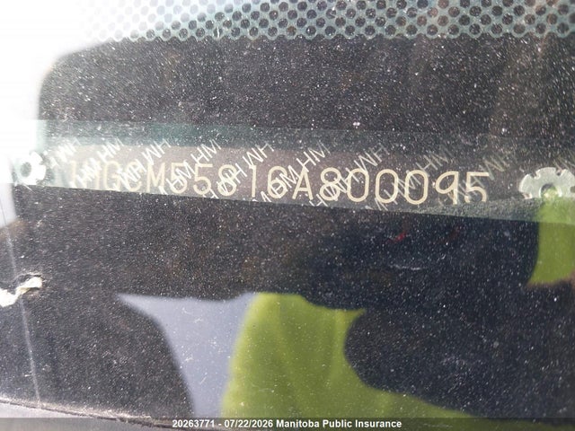 2006 Honda Accord Ex-l მანქანა იყიდება აუქციონზე, vin: 1HGCM55816A800095, აუქციონის ნომერი: 20263771
