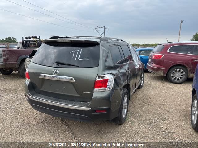 2012 Toyota Highlander V6 მანქანა იყიდება აუქციონზე, vin: 5TDBK3EH0CS166412, აუქციონის ნომერი: 20263801