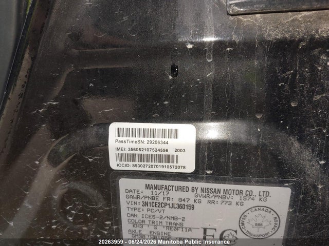 Nissan Versa Note Sv 2018 3N1CE2CP1JL360159 Image 8
