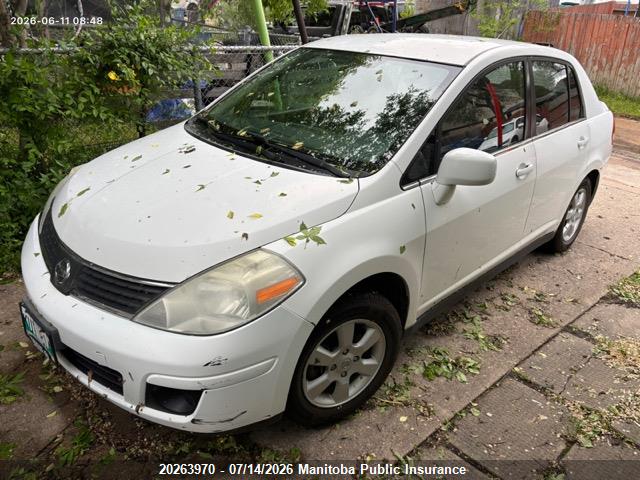 2008 Nissan Versa 1.8 Sl მანქანა იყიდება აუქციონზე, vin: 3N1BC11E08L384766, აუქციონის ნომერი: 20263970