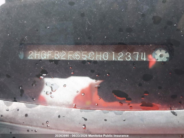 Aukcja sprzedaży 2012 Honda Civic Ex, vin: 2HGFB2F55CH012374, numer aukcji: 20263990