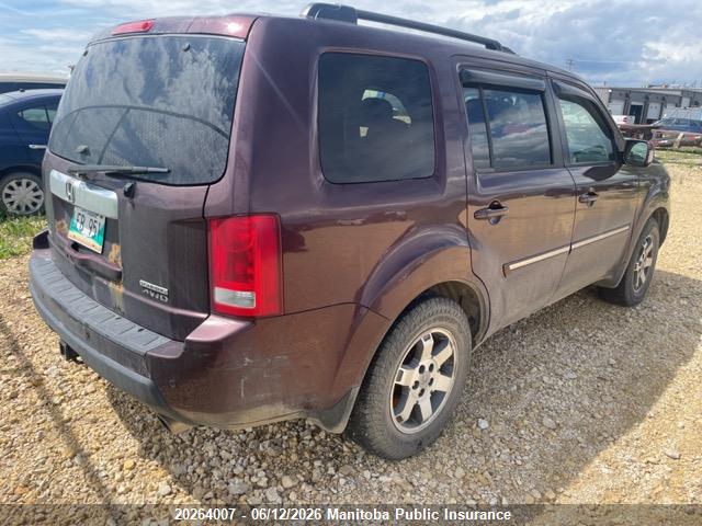 2010 Honda Pilot Touring მანქანა იყიდება აუქციონზე, vin: 5FNYF4H97AB502986, აუქციონის ნომერი: 20264007