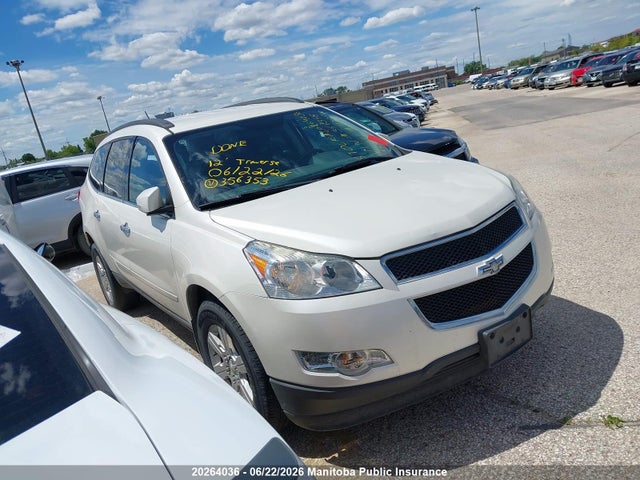 2012 Chevrolet Traverse Ls მანქანა იყიდება აუქციონზე, vin: 1GNKRGED1CJ356353, აუქციონის ნომერი: 20264036