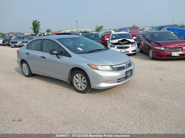 2012 Honda Civic Dx მანქანა იყიდება აუქციონზე, vin: 2HGFB2E23CH005611, აუქციონის ნომერი: 20264071