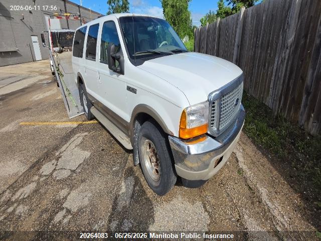 2000 Ford Excursion Limited მანქანა იყიდება აუქციონზე, vin: 1FMNU42F6YEB28210, აუქციონის ნომერი: 20264083