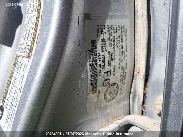 Aukcja sprzedaży 2008 Nissan Versa 1.8 Sl, vin: 3N1BC13E98L391678, numer aukcji: 20264097