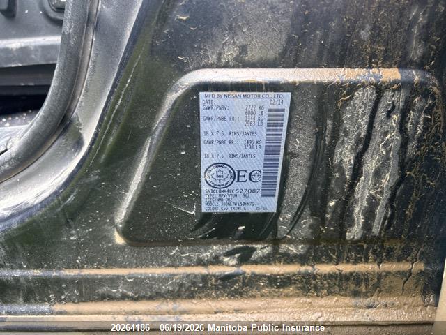 5N1CL0MM4EC527087 Infiniti Qx60 Hybrid Premium