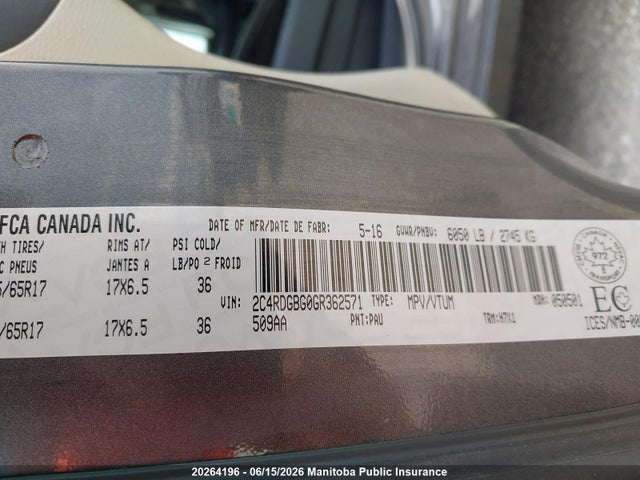 Dodge Caravan 2016 2C4RDGBG0GR362571 Image 8